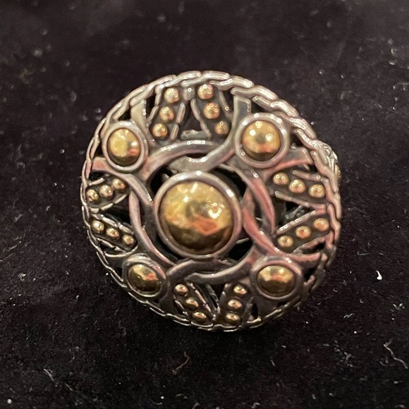 ♦️SALE♦️JOHN HARDY Bulan Coin Ring, 22kt Gold & Silver - Picture 6 of 11